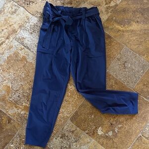 Athleta Navy Elastic Waist Pull-On Pants